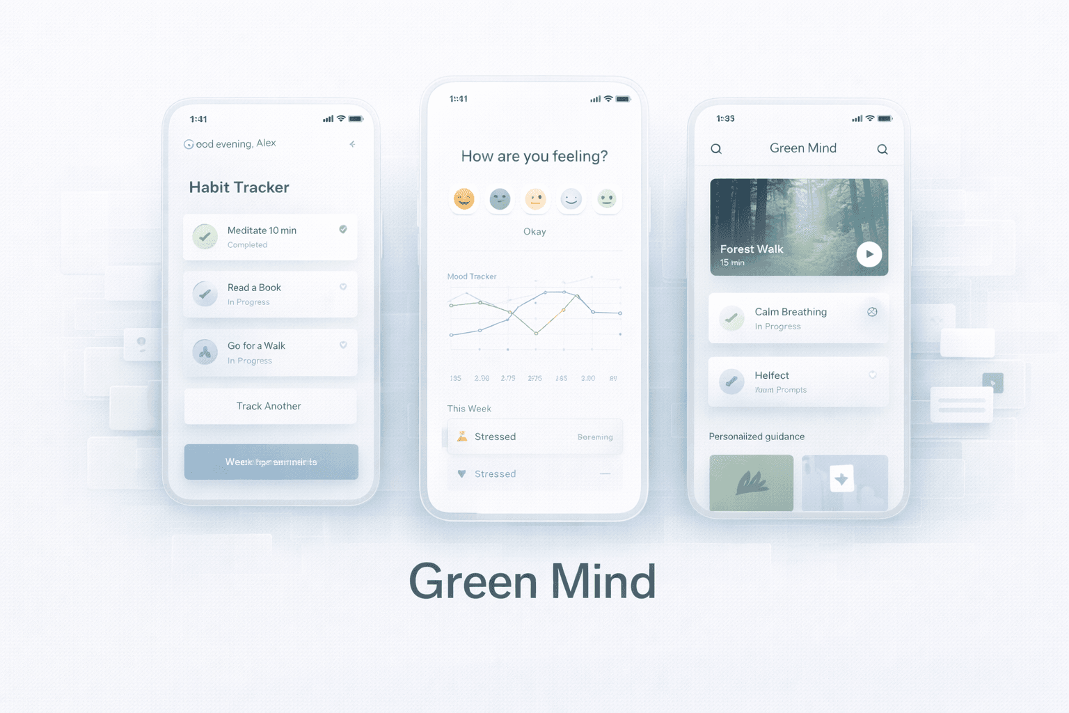 Green Mind – Mobile Wellness Application case study cover