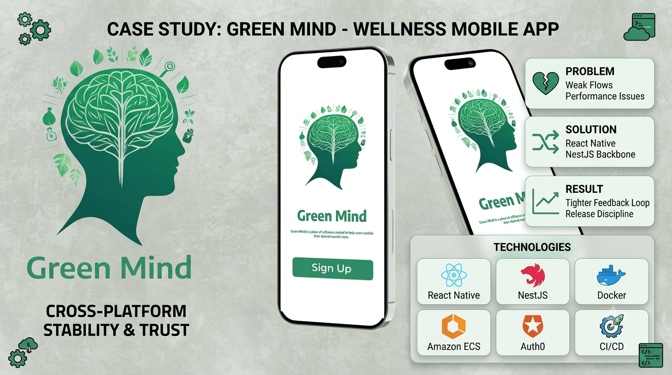 Green Mind - Mobile Wellness Application project visual