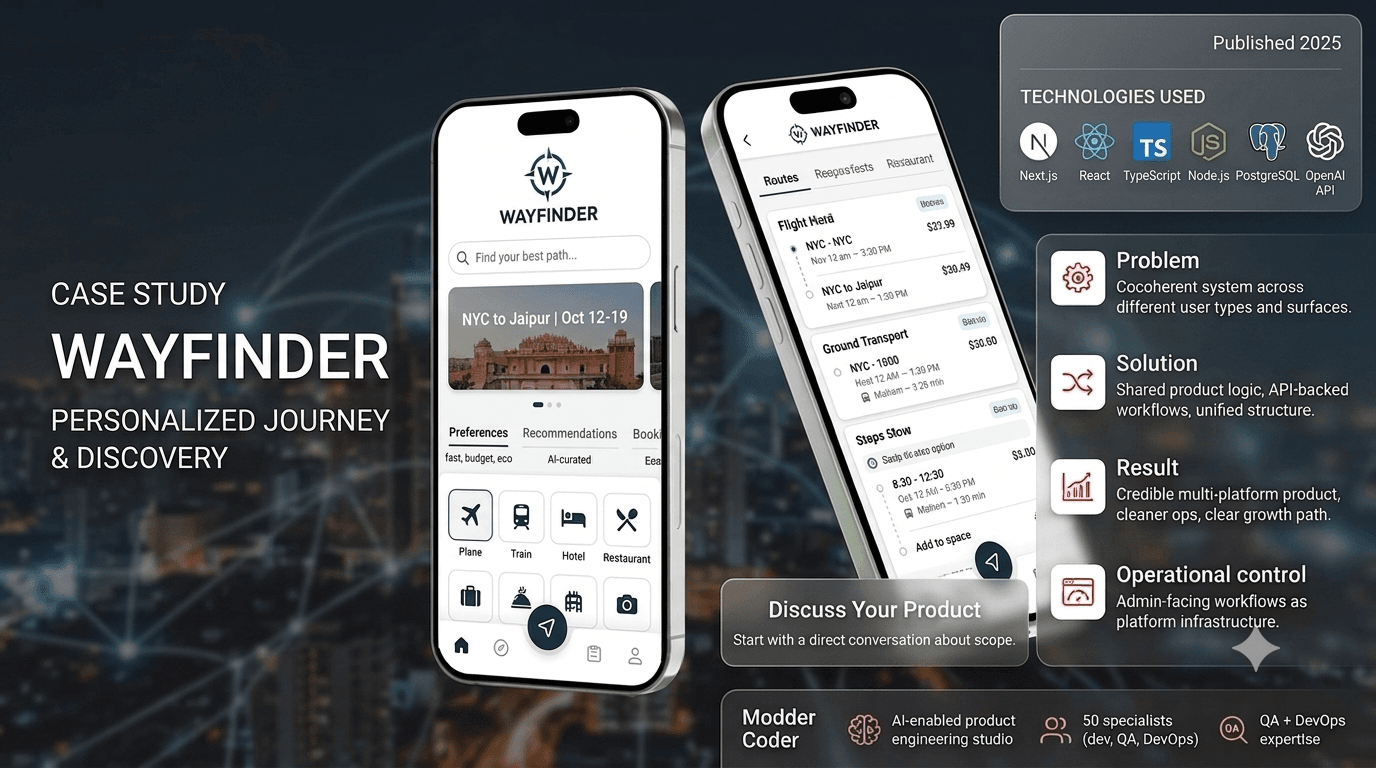 Wayfinder - AI Planning And Recommendation Assistant case study cover